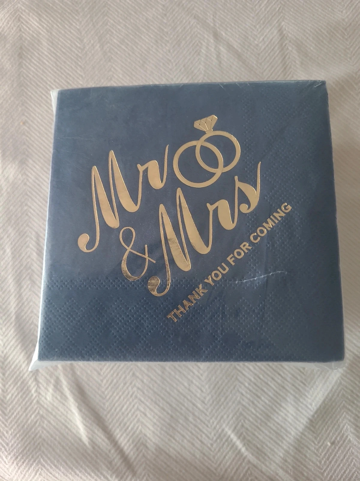 Lot of 100 Mr & Mrs paper napkins – photo 5